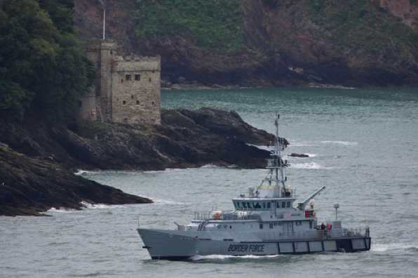 13 June 2020 - 16-30-10
Border Force cutter HMS Searcher comes into Dartmouth to top up the fuel tanks and pick up their Green Shield stamps. 
----------------------------
Border Force cutter HMS Searcher in Dartmouth